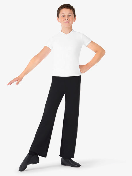 Boys "Ivan" Boot Cut Dance Pant in Black